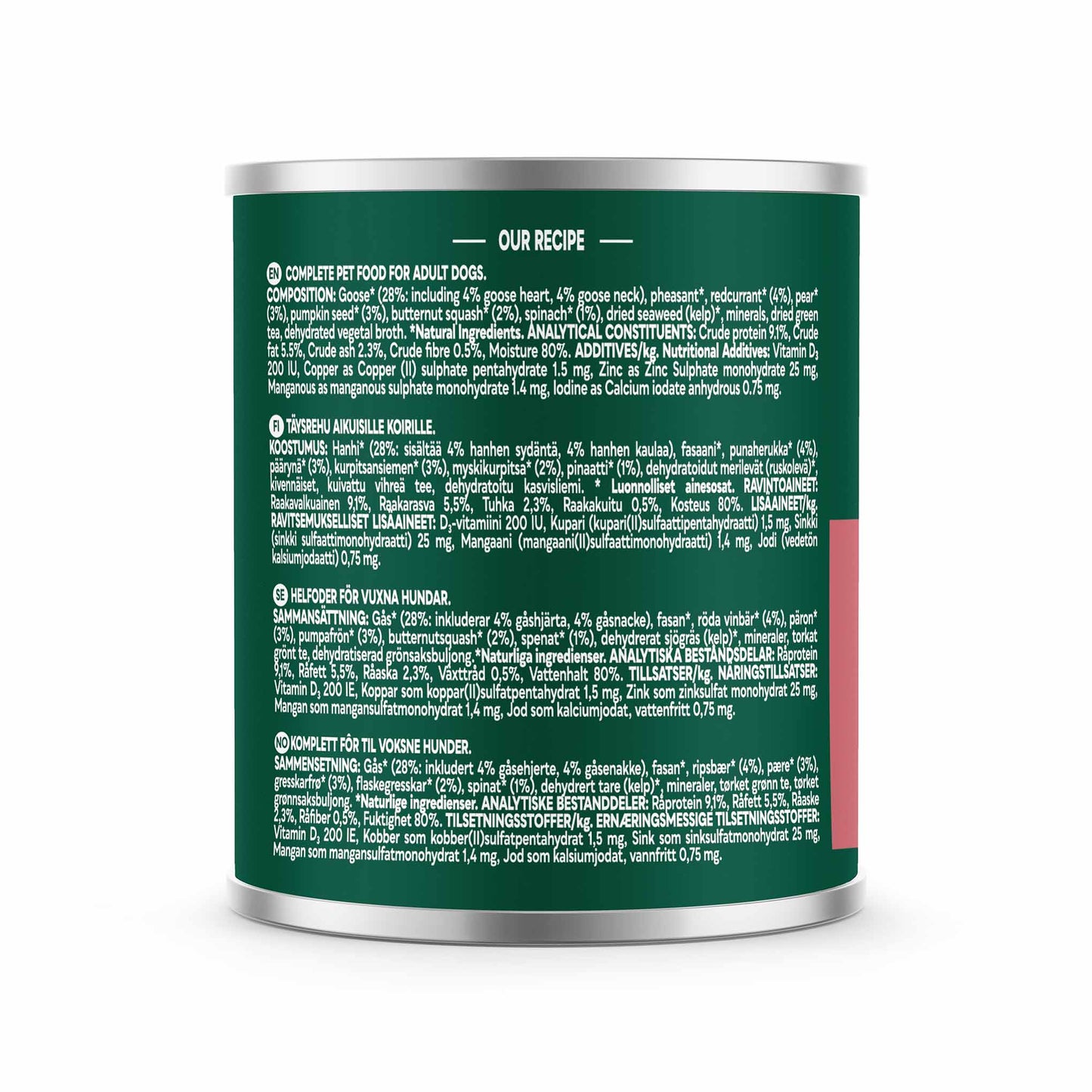 Country Hunter Adult Wet Dog Food - Pheasant & Goose - 6x600g Cans