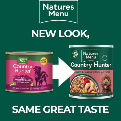 Country Hunter Adult Wet Dog Food - Pheasant & Goose - 6x600g Cans