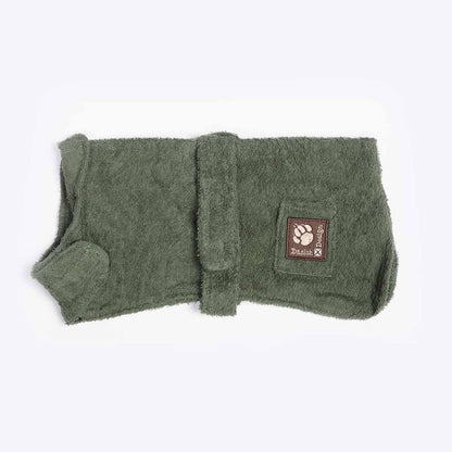 Danish Design Dog Robe Towelling Green - 20in / 50cm