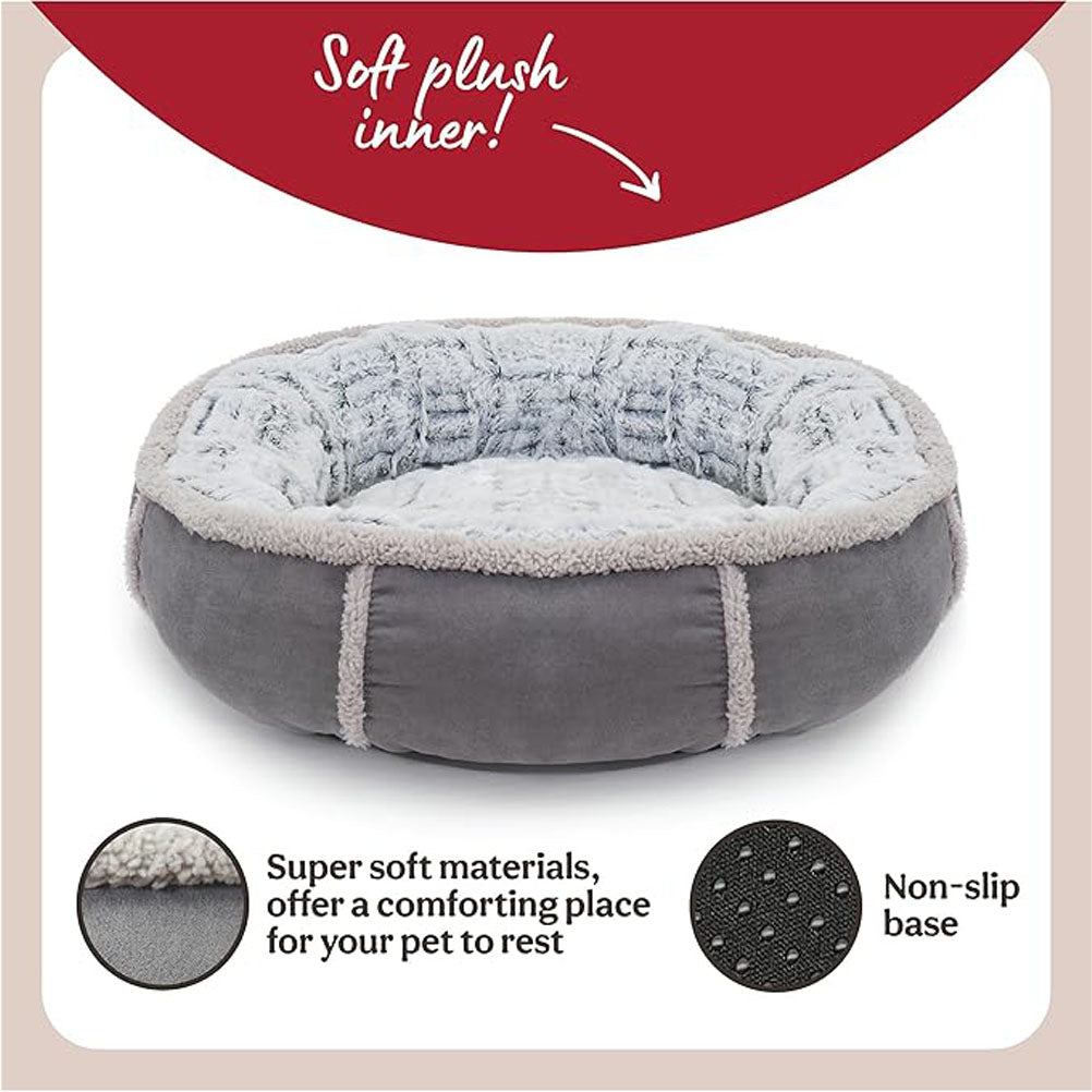 40 Winks Deep Plush Donut Pet Bed - Small 50x50cm