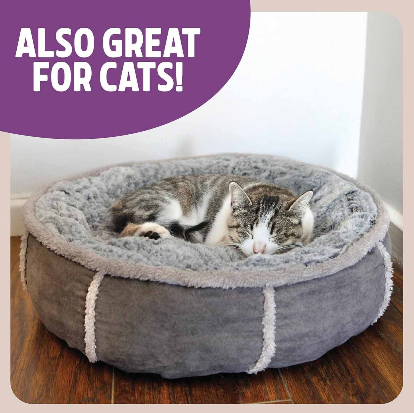 40 Winks Deep Plush Donut Pet Bed - Small 50x50cm