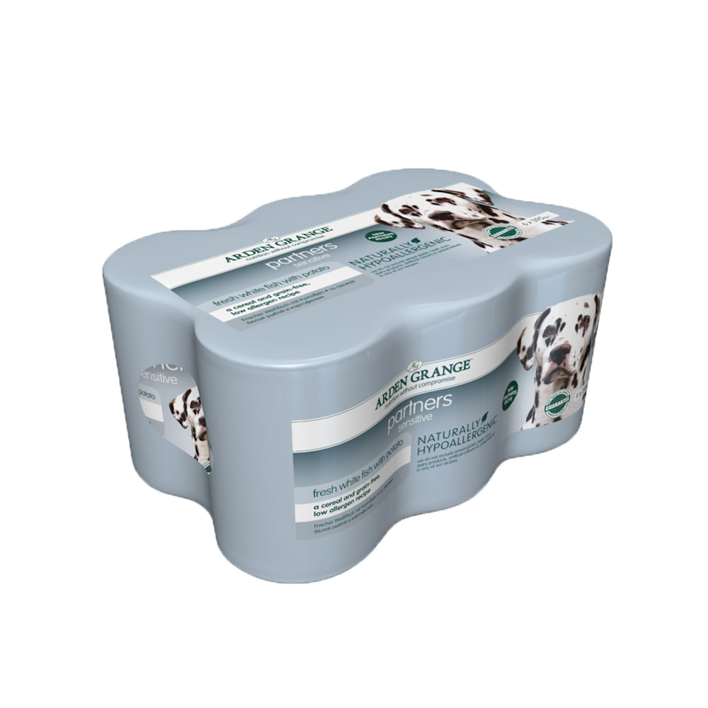 Arden Grange Grain Free Sensitive Adult Wet Dog Food - Ocean Fish & Potato - 6x395g Cans