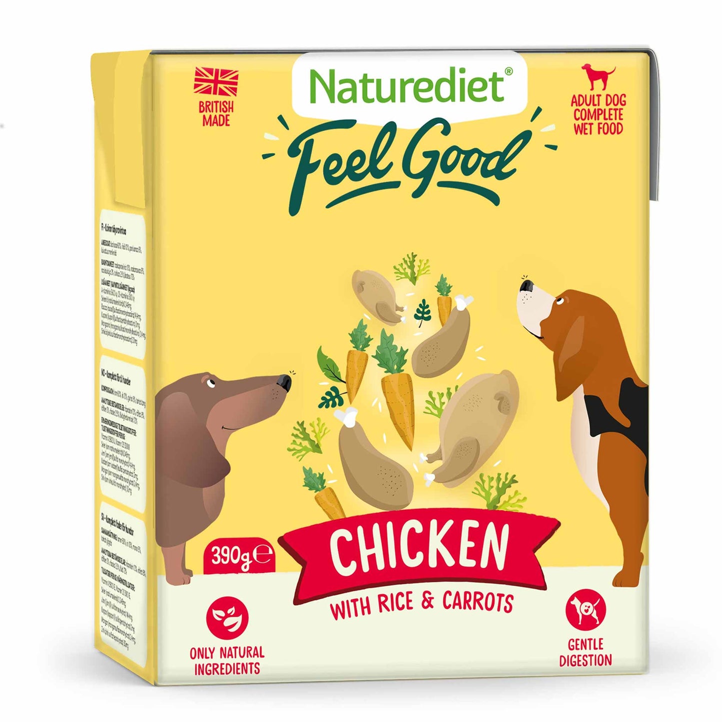 Naturediet Feel Good Adult Wet Dog Food - Chicken - 18x390g Cartons