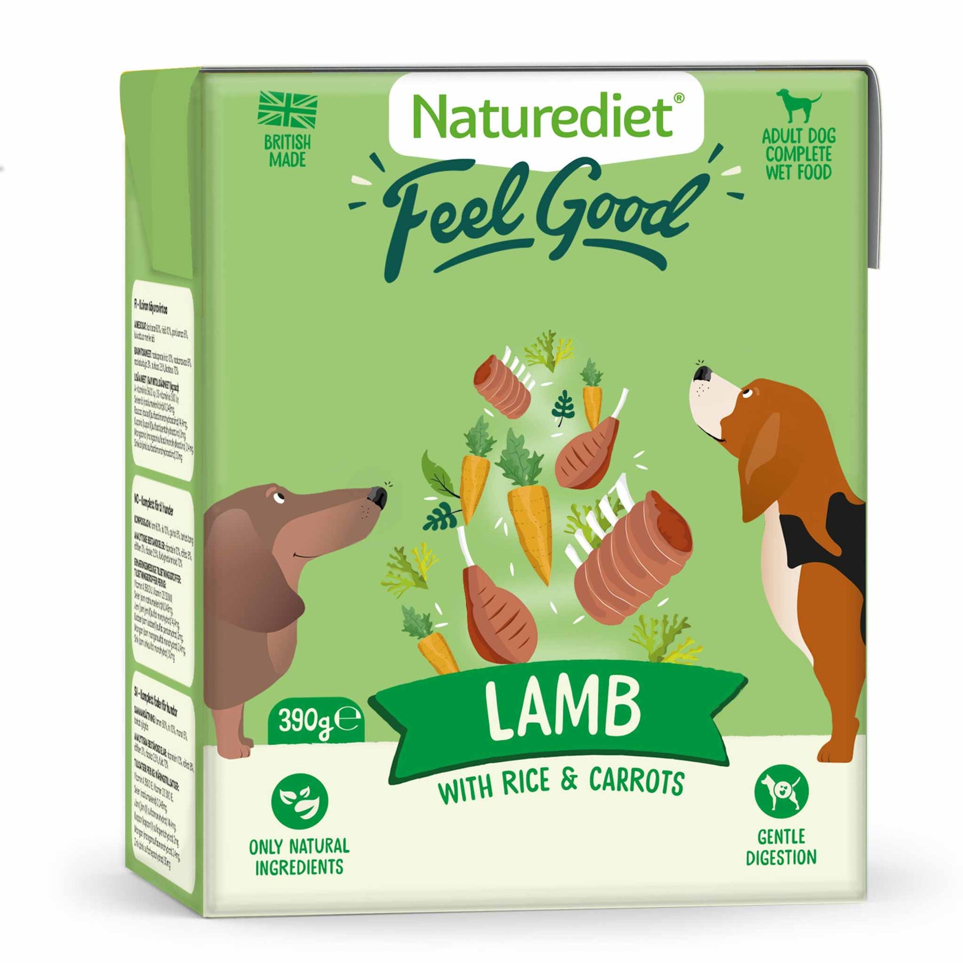 Naturediet Naturediet Feel Good Lamb Adult Wet Dog Food pet food packaging