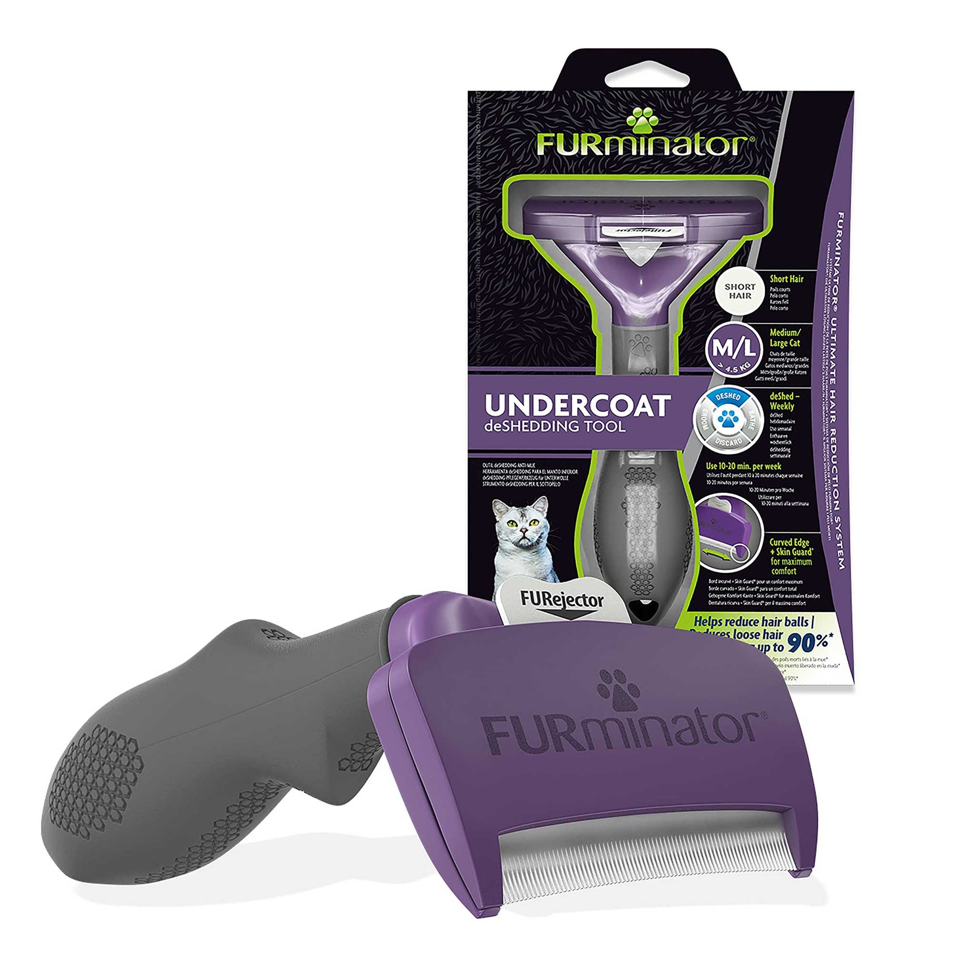 FURminator Undercoat deShedding Tool for Medium/Large Short Hair