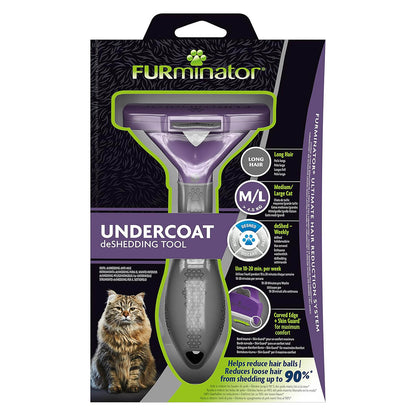 FURminator Undercoat deShedding Tool for Medium/Large Long Hair Cat