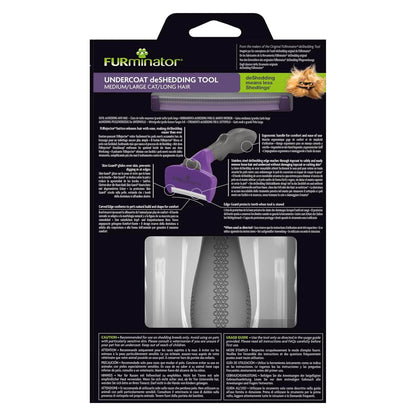 FURminator Undercoat deShedding Tool for Medium/Large Long Hair Cat