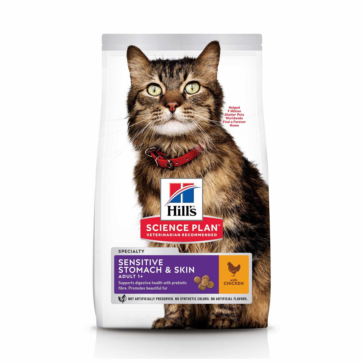 Hills Science Plan Adult Sensitive Stomach & Skin Dry Cat Food - Chicken