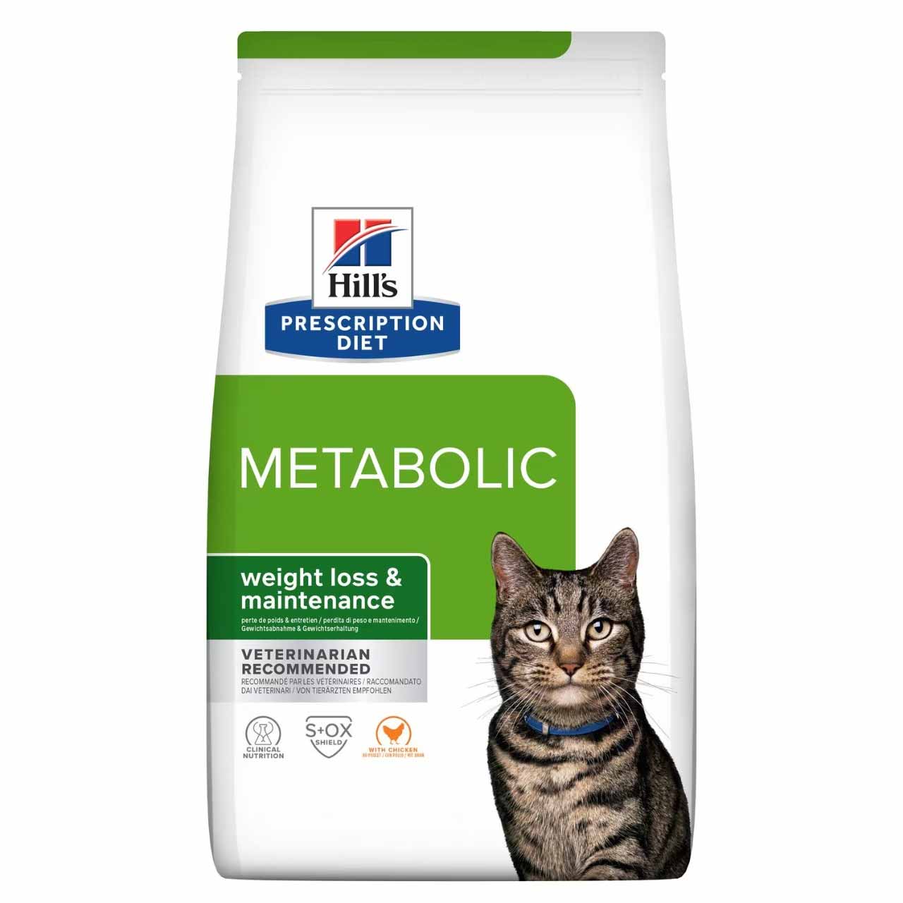 Hill's Prescription Diet Hill'S Prescription Diet Metabolic Chicken Turkey Adult Dry Cat Food pet food packaging