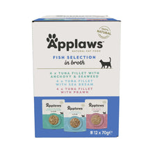 Applaws Adult Wet Cat Food Fish Selection in Broth - 12x70g pouches