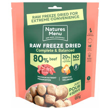 Natures Menu Complete & Balanced Freeze Dried Dog Food -  Beef Nuggets - 120g