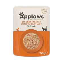 Applaws Natural Wet Cat Food - Chicken Breast with Tuna Fillet in Broth - 12x70g pouches