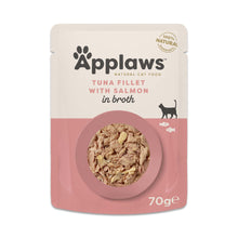 Applaws Natural Wet Cat Food - Tuna Fillet with Salmon in Broth - 12x70g pouches