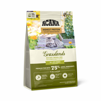 Acana Acana Grain Free Grasslands Chicken Duck Liver Turkey pet food packaging