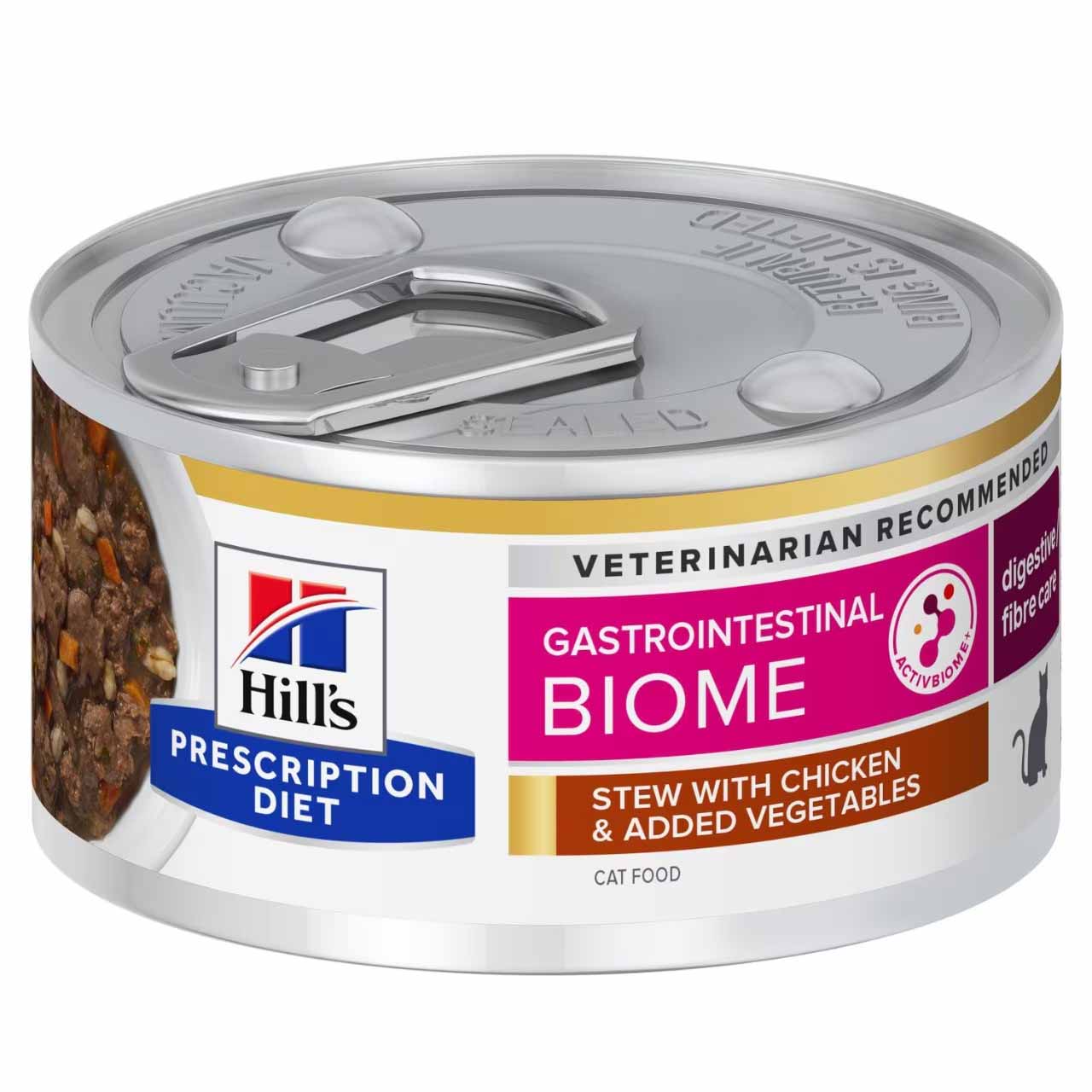 Hill's Prescription Diet Hill'S Prescription Diet Gastrointestinal Biome Stew Chicken Adult Wet Cat Food pet food packaging