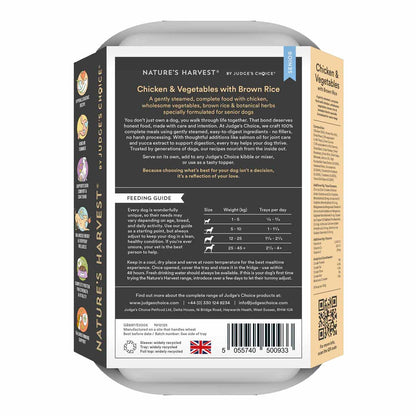 Natures Harvest Senior Wet Dog Food - Chicken & Brown Rice - 10x395g Trays