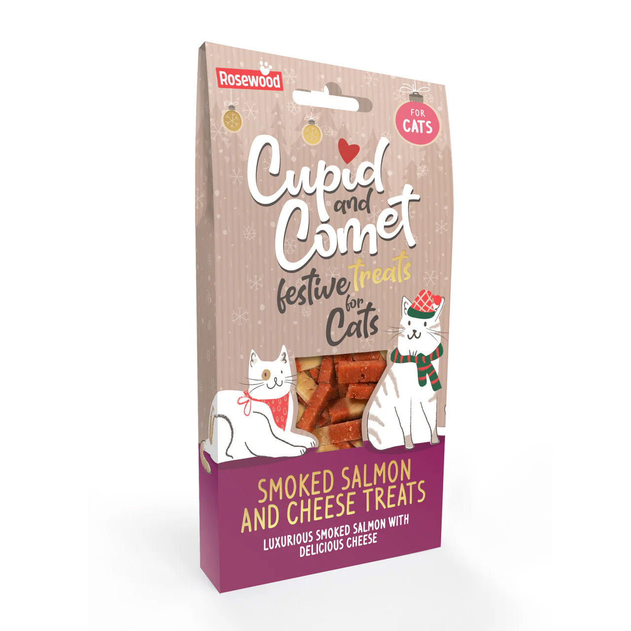 Rosewood Festive Smoked Salmon & Cheese Cat Treats - 70g