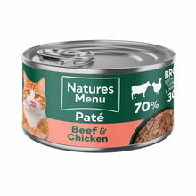 Natures Menu Adult Wet Cat Food - Beef & Chicken - 18x85g cans