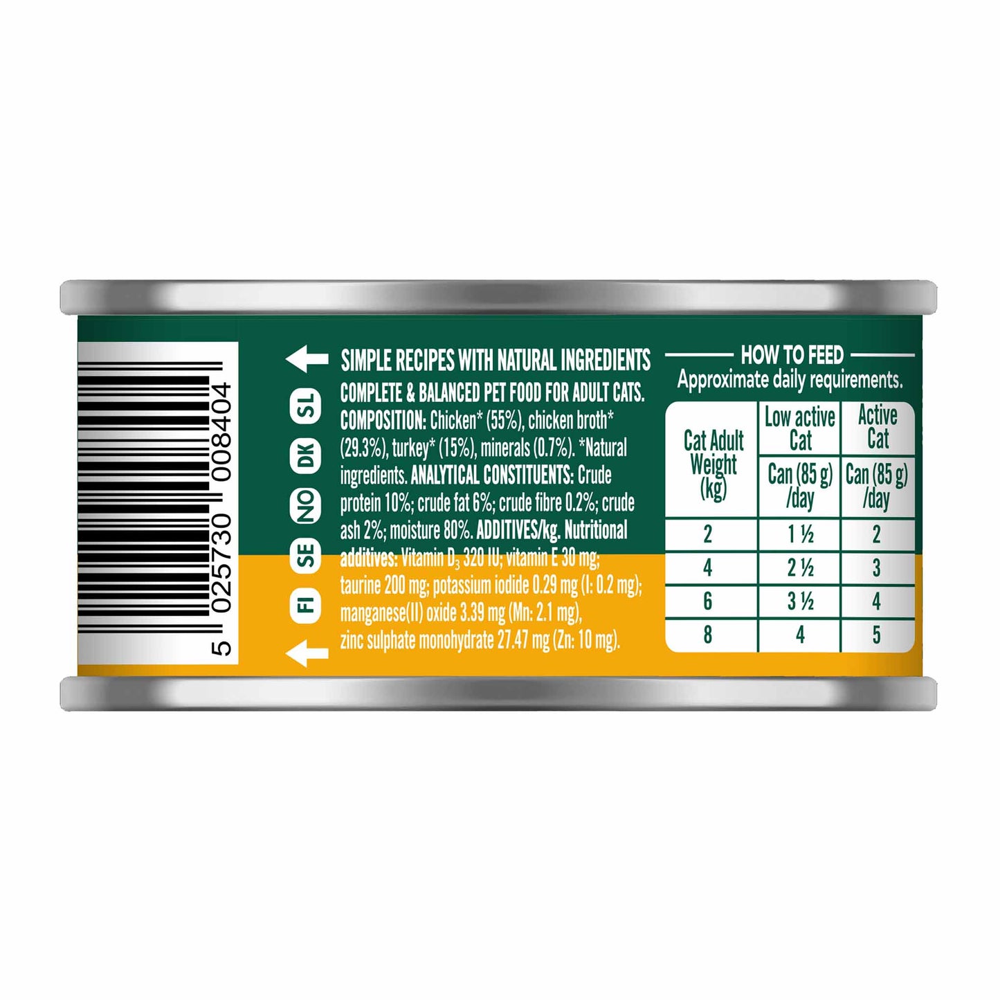 Natures Menu Adult Wet Cat Food - Chicken & Turkey - 18x85g cans