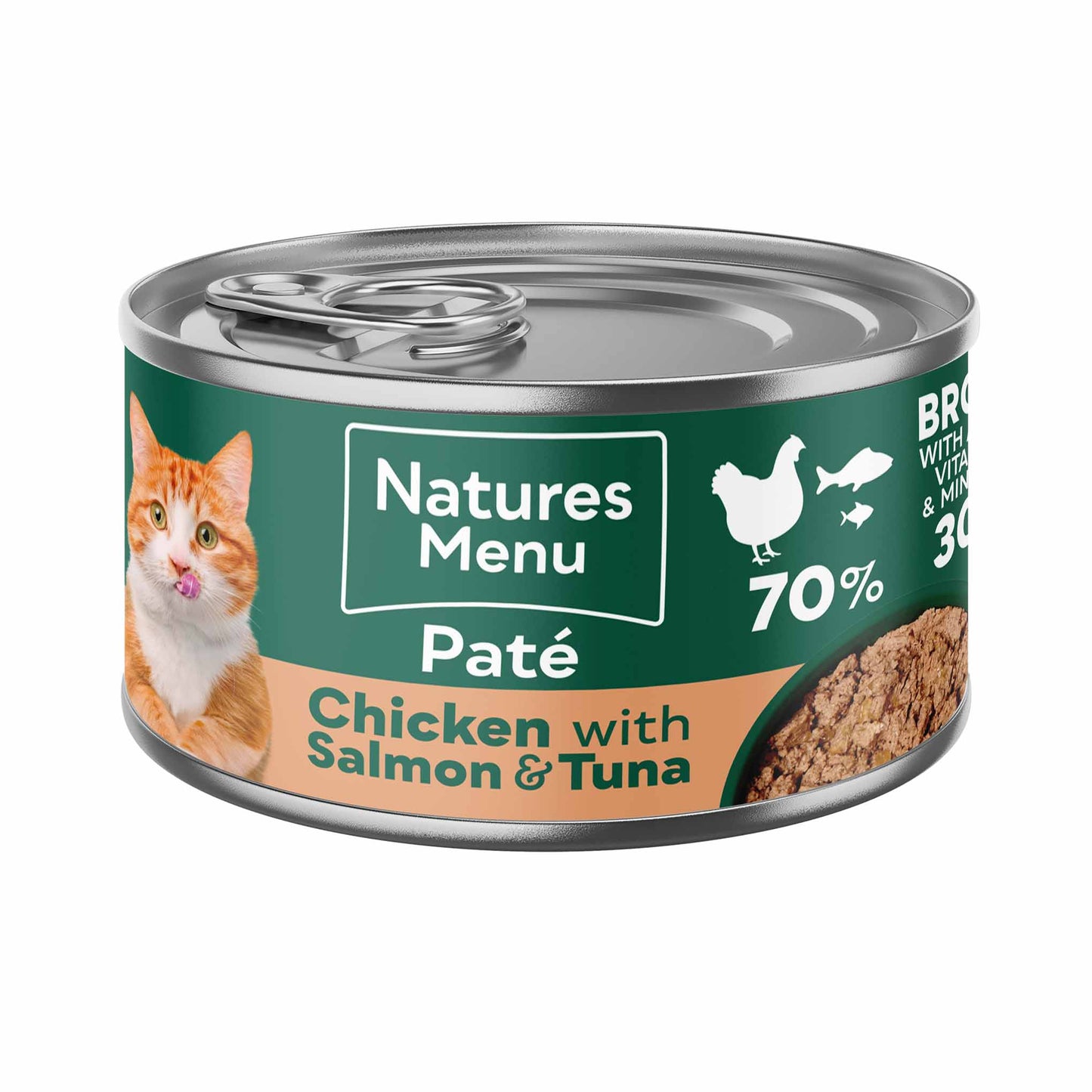 Natures Menu Adult Wet Cat Food - Chicken with Salmon & Tuna  - 18x85g cans