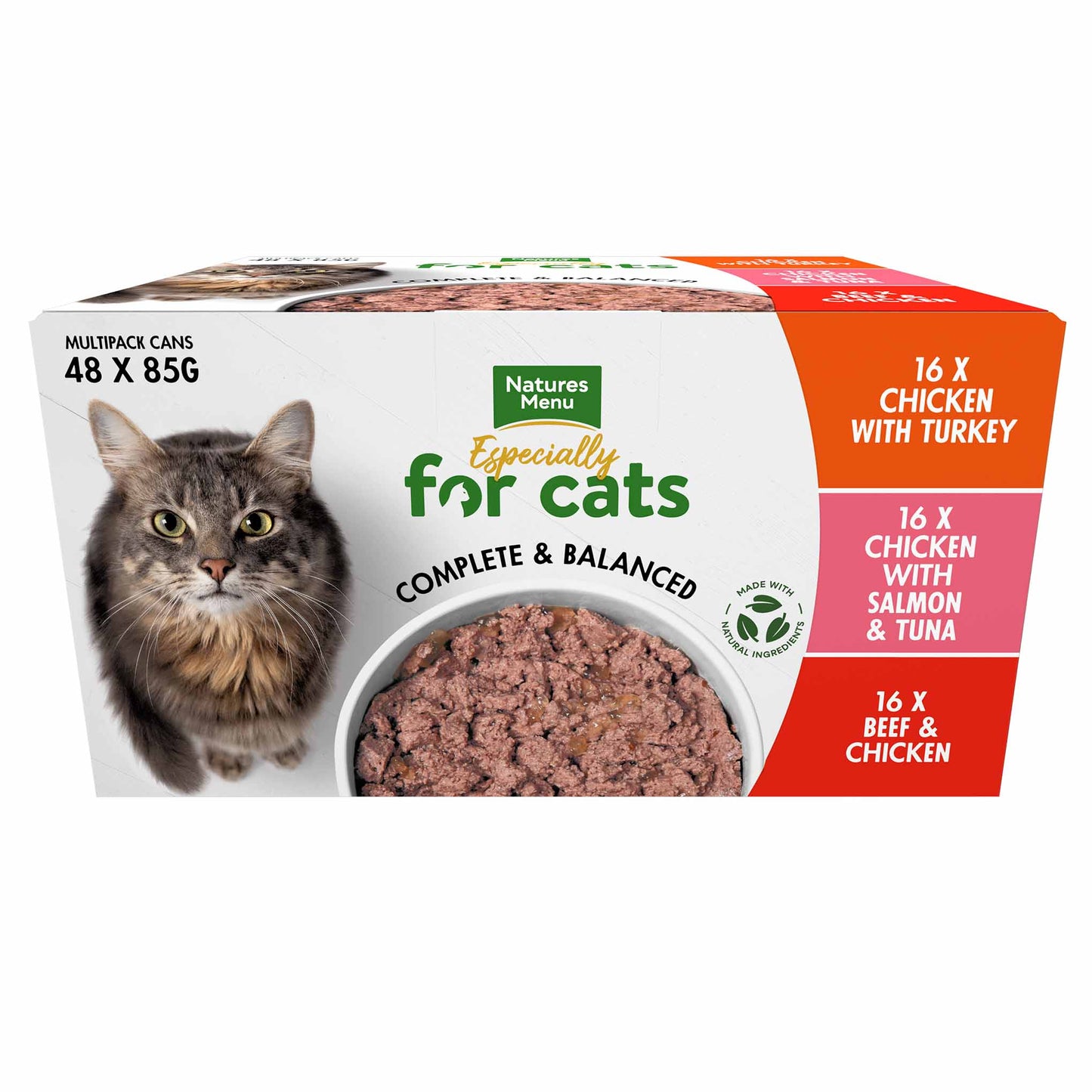 Natures Menu Adult Wet Cat Food - Multipack - 48x85g cans