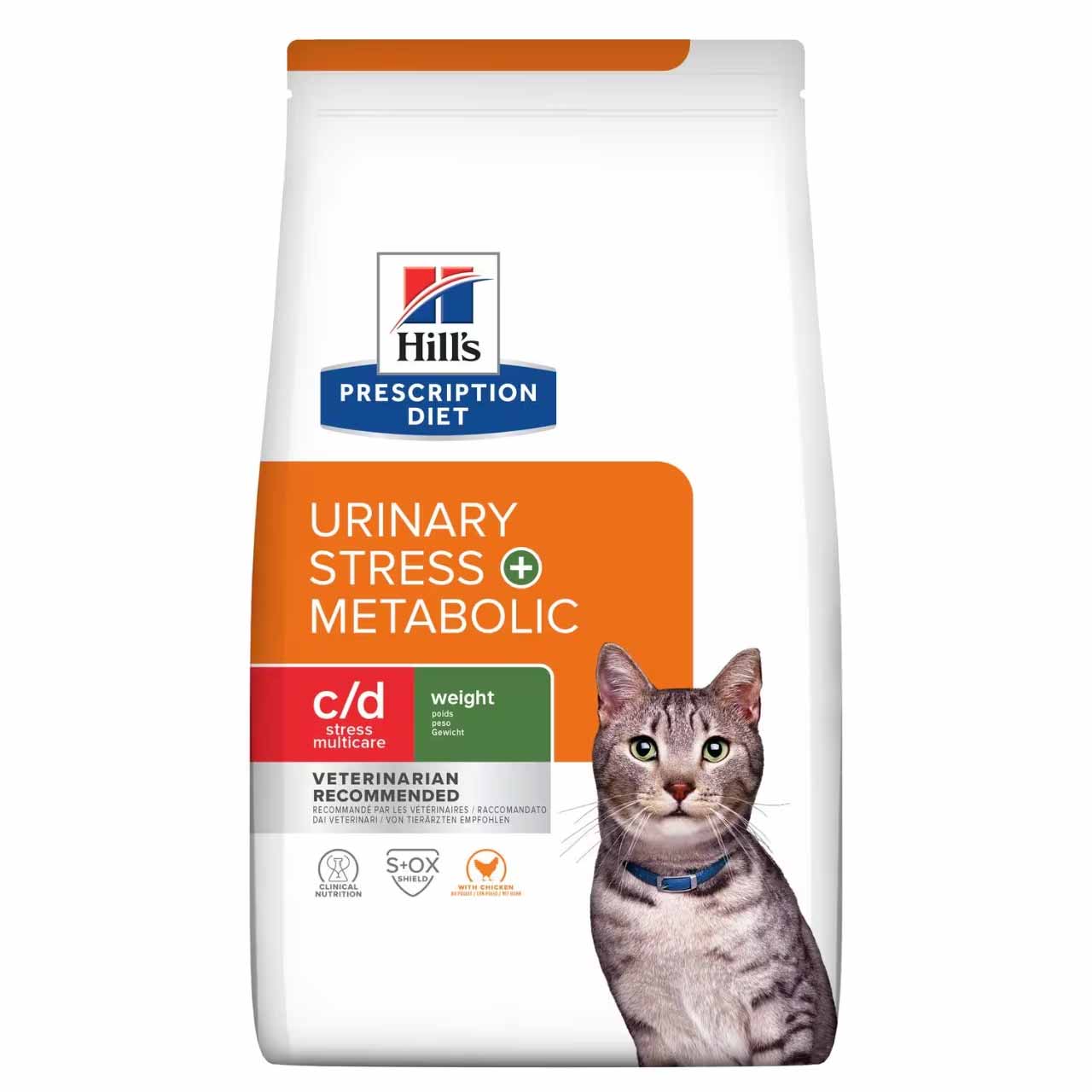 Hill's Prescription Diet Hill'S Prescription Diet Multicare Stress Metabolic Chicken Adult Dry Cat Food pet food packaging