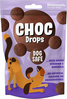 Rosewood Dog Safe Choc Drops Dog Treats - 200g