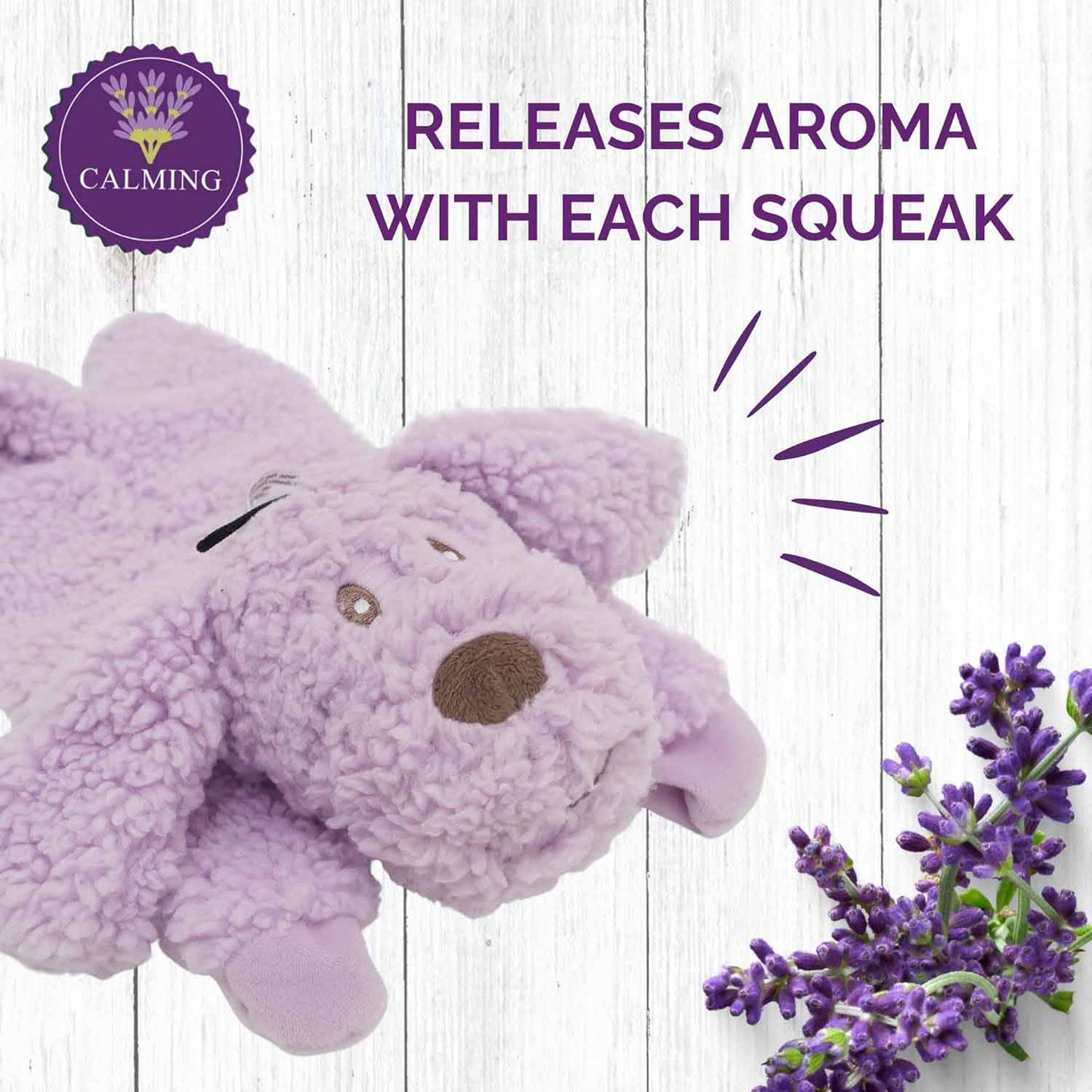 Rosewood Aromadog Calm Fleece Dog Toy - Laying Down Dog