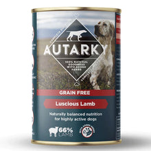 Autarky Working Dog Grain Free Adult Wet Dog Food - Luscious Lamb - 12x395g Cans