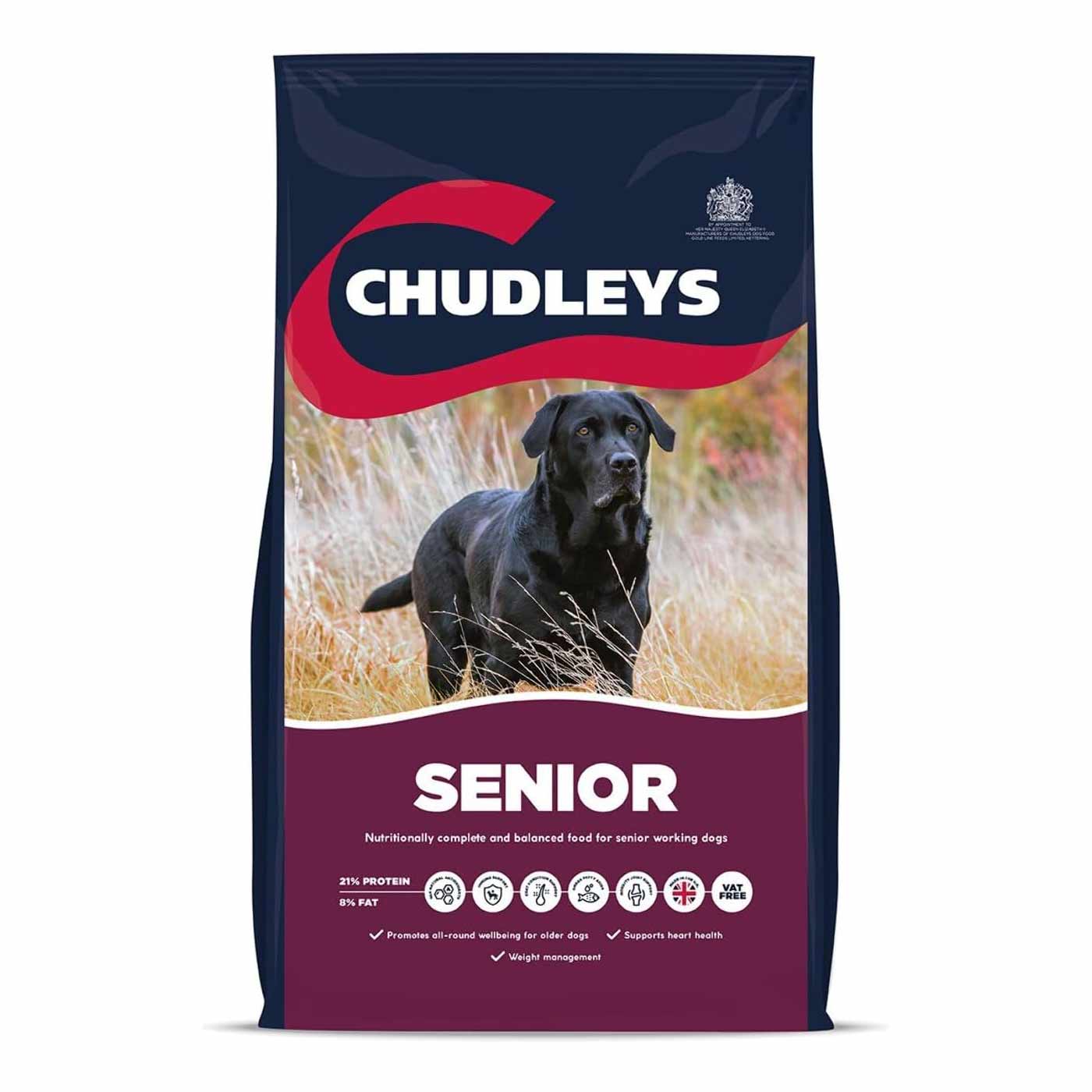 Chudleys Chudleys Chicken Salmon Senior Dry Dog Food pet food packaging