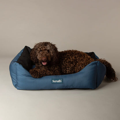 Scruffs Expedition Water Resistant Box Dog Bed - Atlantic Blue