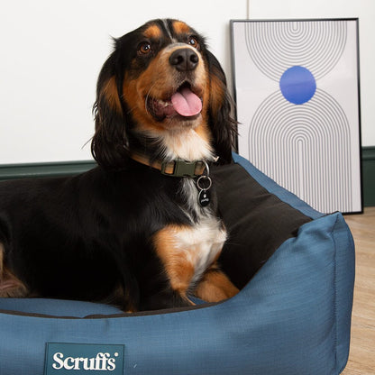 Scruffs Expedition Water Resistant Box Dog Bed - Atlantic Blue