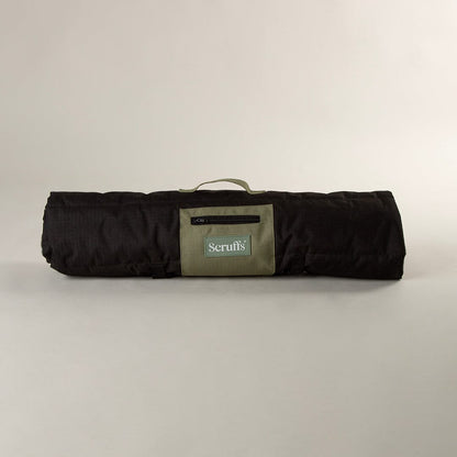 Scruffs Expedition Water Resistant Roll Up Travel Pet Bed - Khaki Green