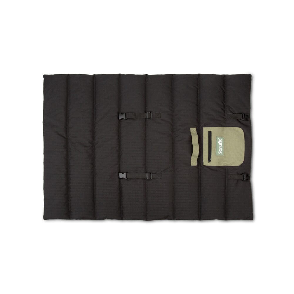 Scruffs Expedition Water Resistant Roll Up Travel Pet Bed - Khaki Green