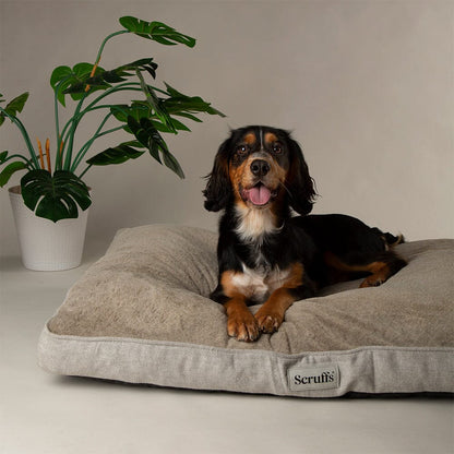 Scruffs Harvard Memory Foam Mattress Dog Bed - Pearl Grey