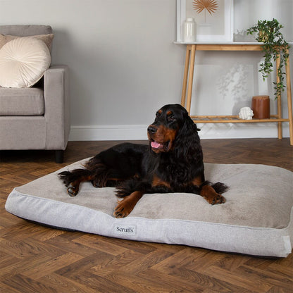 Scruffs Harvard Memory Foam Mattress Dog Bed - Pearl Grey