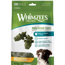WHIMZEES Alligator Medium Dental Chew Dog Treat - 12 pack
