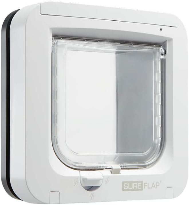 Sureflap Microchip Cat Flap - Grey/White
