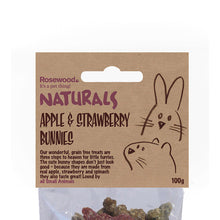 Rosewood Naturals Apple & Strawberry Bunnies - 100g