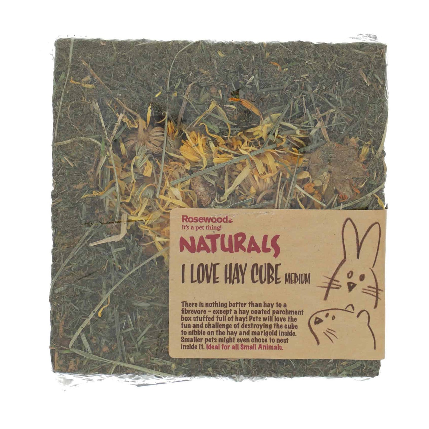 Rosewood Naturals I Love Hay Cube - Medium