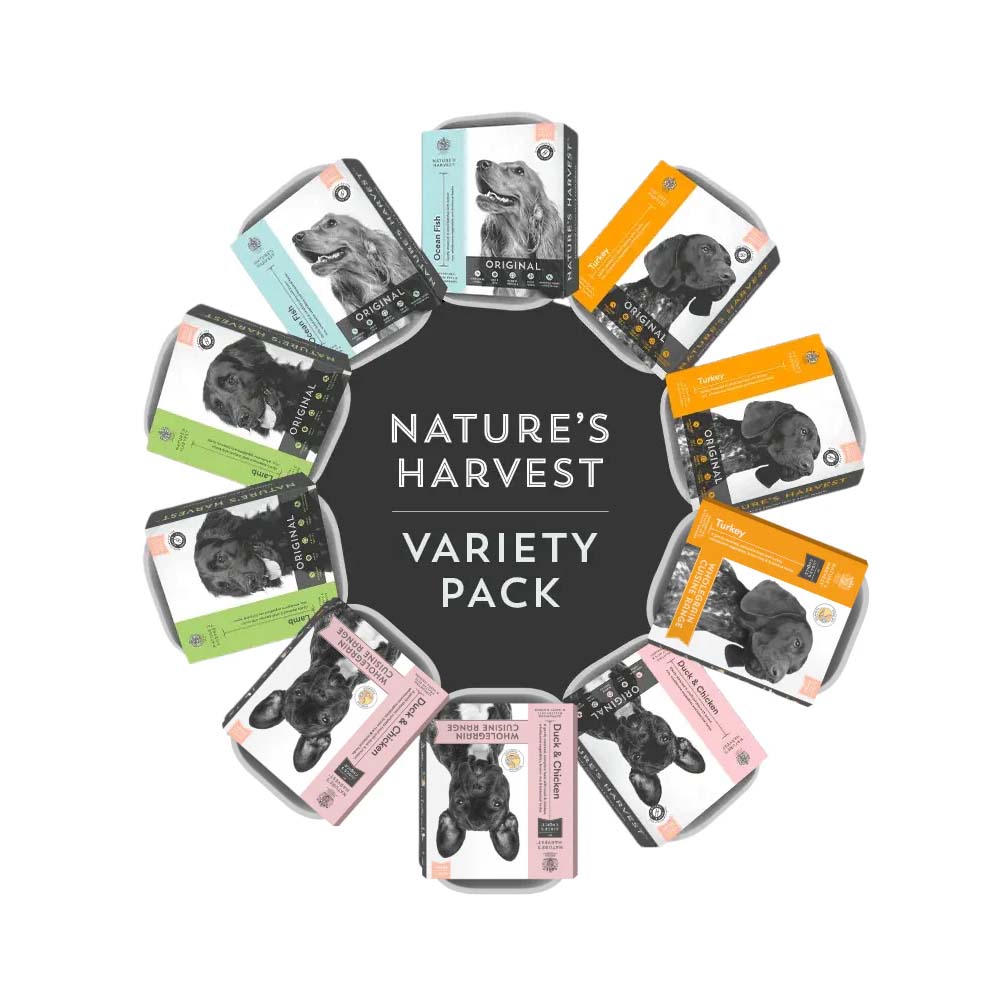 Natures Harvest Adult Wet Dog Food Variety Pack - 10x395g Trays