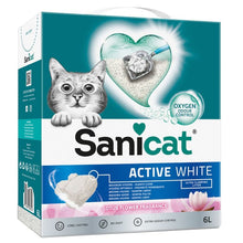 Sanicat Active White Lotus Flower Clumping Cat Litter - 6Ltr