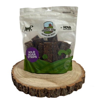 Paddock Farm 100% Wild Boar Strips Dog Chew - 500g