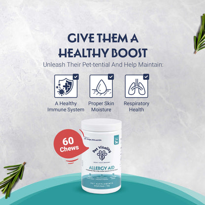 Pet Vitality Allergy Aid For Dogs – 60 Chews