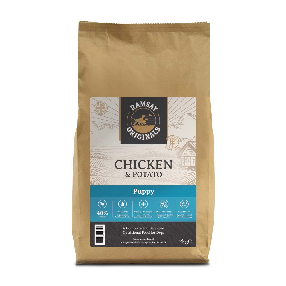 Ramsay Ramsay Originals Grain Free Chicken Salmon Puppy Dry Dog Food pet food packaging