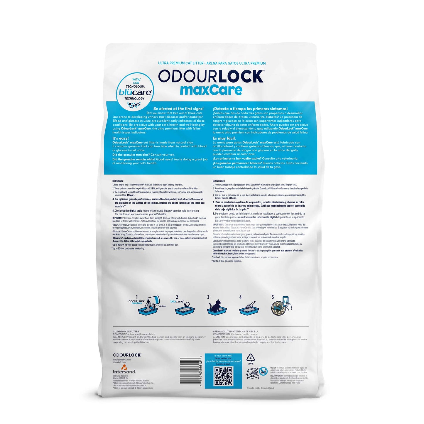 Intersand Odourlock MaxCare Ultra Premium Clay Cat Litter  - 12kg