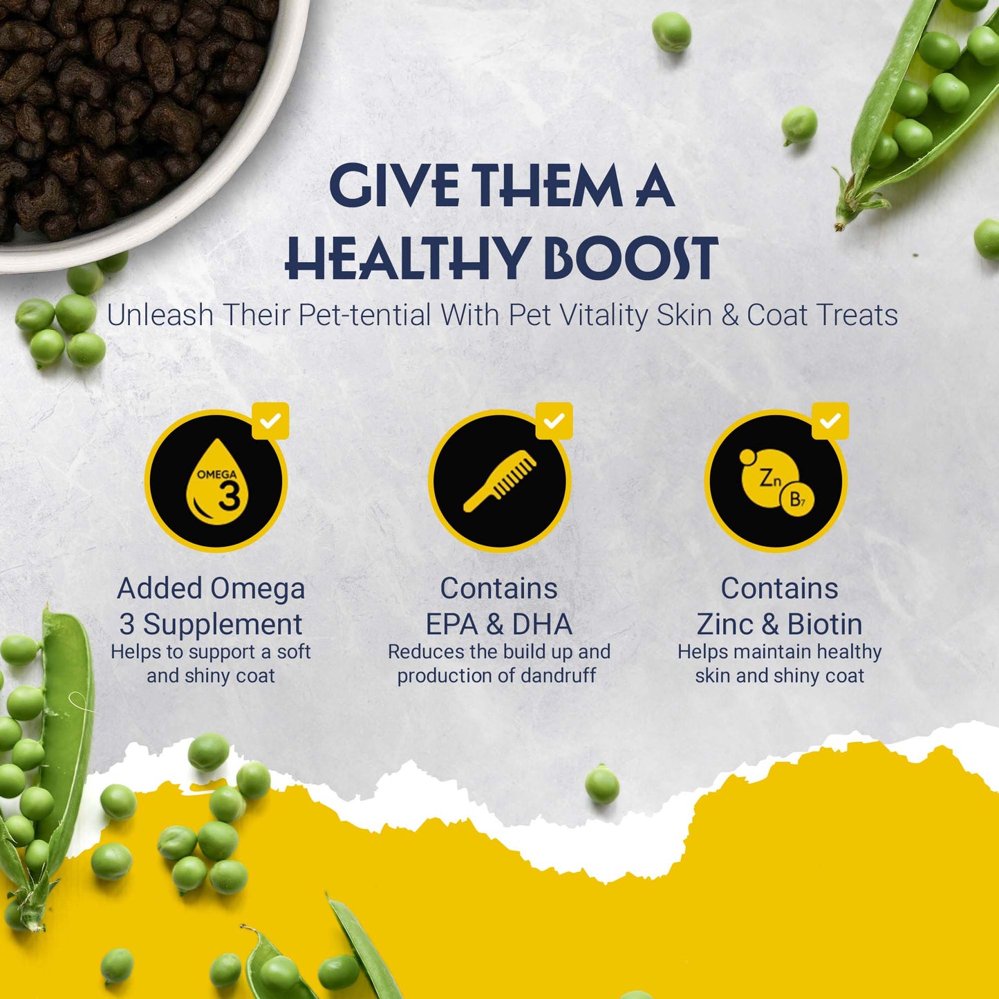 Pet Vitality Skin & Coat Treats - 70g
