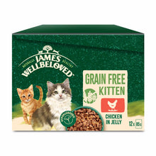 James Wellbeloved Kitten Grain Free Wet Cat Food in Jelly - Chicken - 12x85g Pouches