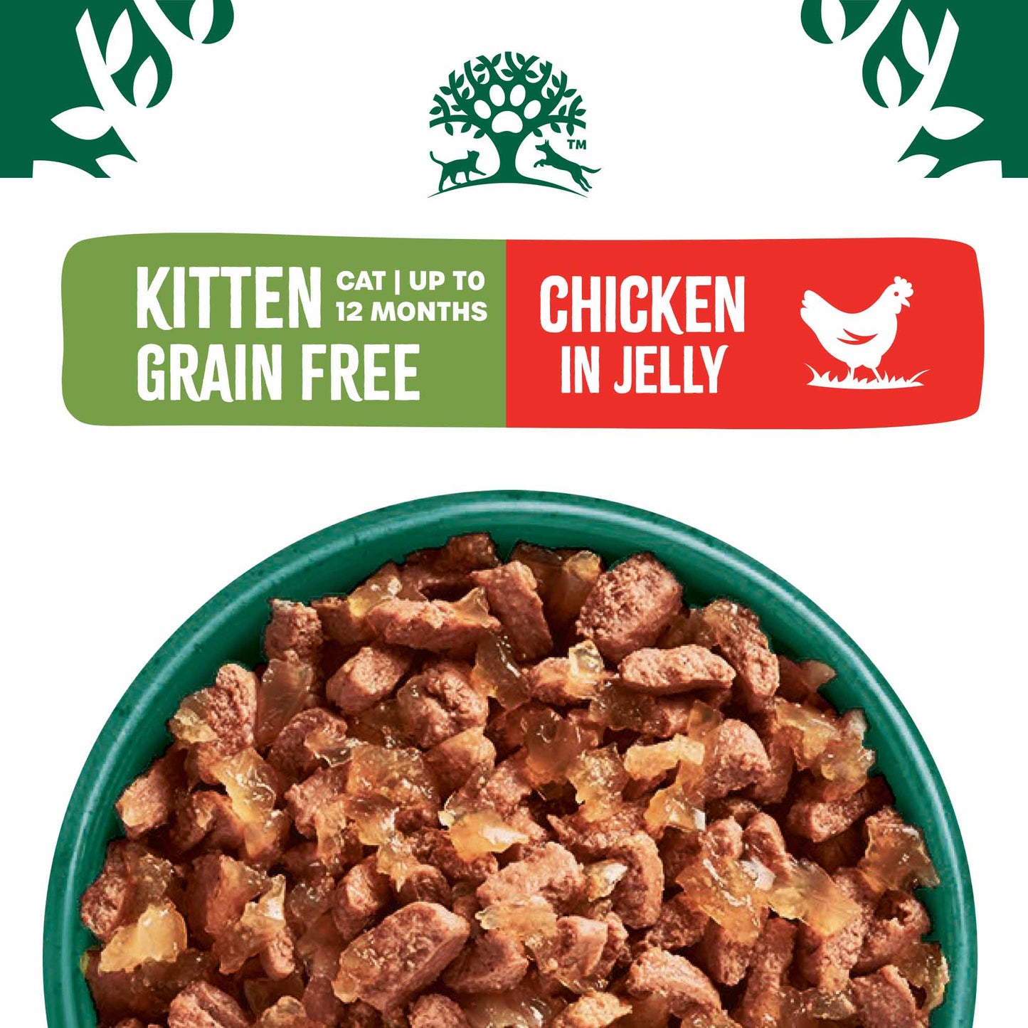 James Wellbeloved Kitten Grain Free Wet Cat Food in Jelly - Chicken - 12x85g Pouches