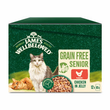 James Wellbeloved Senior Grain Free Wet Cat Food in Jelly - Chicken - 12x85g Pouches